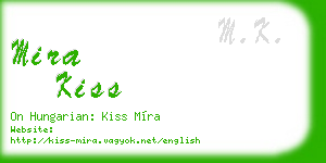 mira kiss business card